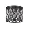 Z-Lite Dealey 3 Light Flush Mount, Matte Black + Clear Crystal 6010F12MB - alternate 2